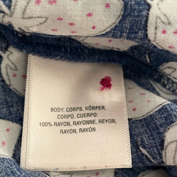 Maeve Anthropologie Rochelle Strawberry Print Button Down Blouse Women's Size 10 - Picture 10 of 10